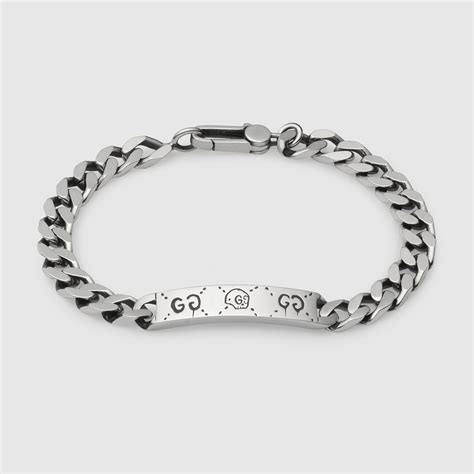 cadena de plata estilo gucci|Pulsera de cadena Gucci Interlocking en plata de ley 925.